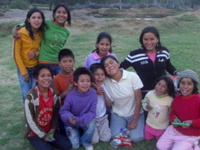 Eine peruanische Kindergruppe