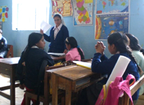 Schulunterricht in Peru